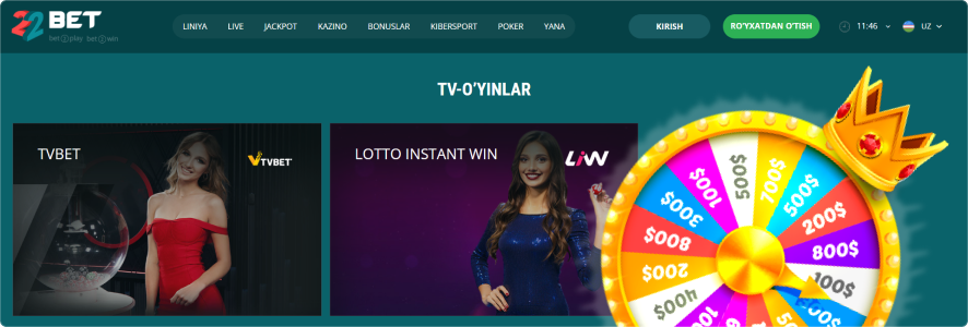22Bet Casino Online